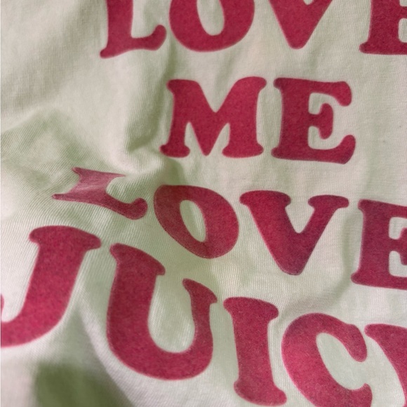 Y2K Vintage JUICY COUTURE single stitch basic white cotton velvet tee shirt Sm - Picture 8 of 8